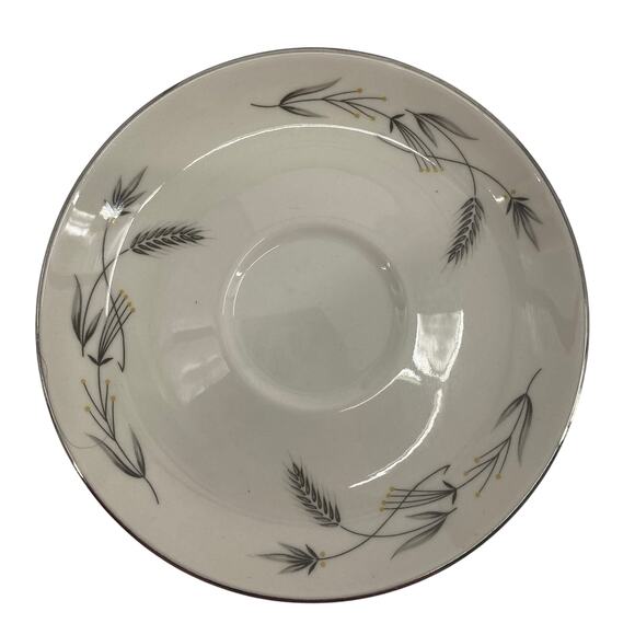Set 6- 1950s Vintage Saucers “Silver Wheat” 6” Taylor Smith Taylor Taylorton - Picture 2 of 5
